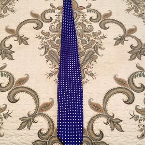 Ralph Lauren Navy and White Polka Dot Tie